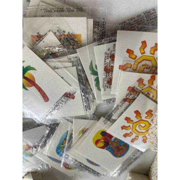 Lot of Summer Temporary Tattoos and Tattly Sponges - Picture 3 of 6